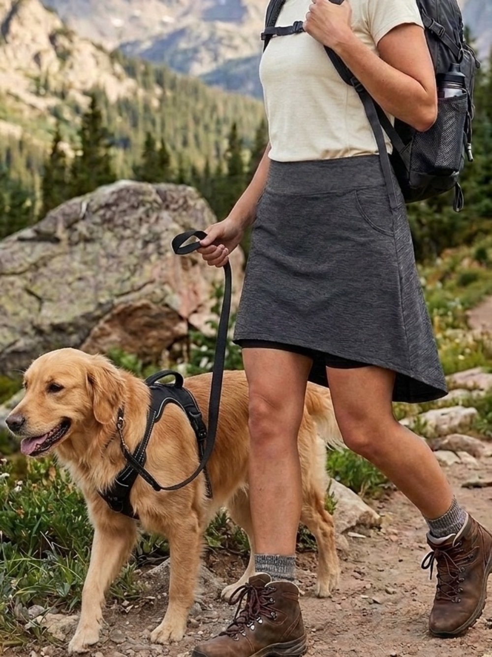McKinley Miloli High Low Outdoors Active Skirt Large Heathered Gray